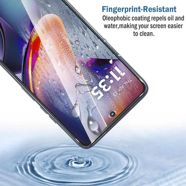 For Motorola Moto G77 25pcs High-Aluminum Full-Coverage Anti-Fingerprint Screen-Printed HD Tempered Glass Film