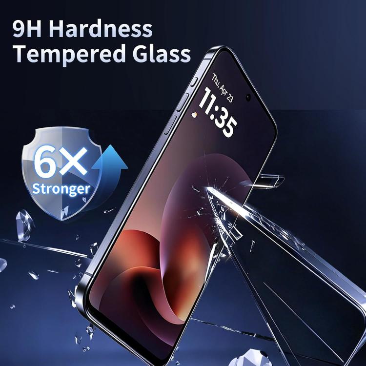 For Motorola Moto G67 25pcs High-Aluminum Full-Coverage Anti-Fingerprint Screen-Printed Privacy Tempered Glass Film