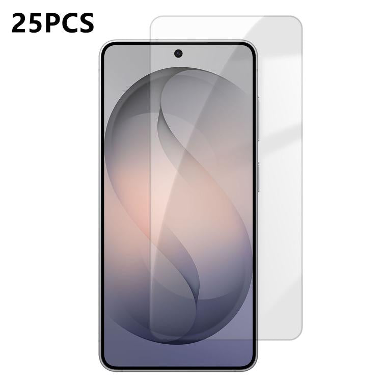 For Samsung Galaxy S26 5G 25pcs High-Aluminum Semi-Screen Anti-Fingerprint HD Tempered Glass Film