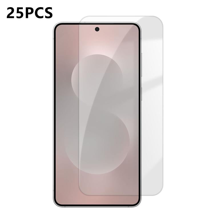 For Samsung Galaxy S25 Edge 5G 25pcs High-Aluminum Semi-Screen Anti-Fingerprint HD Tempered Glass Film