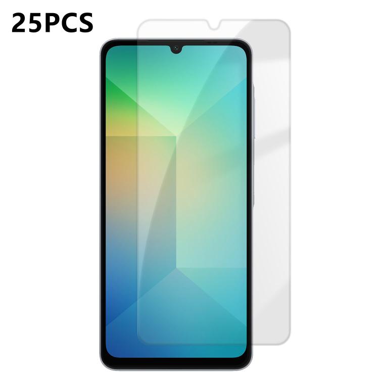 For Samsung Galaxy A06 25pcs High-Aluminum Semi-Screen Anti-Fingerprint HD Tempered Glass Film