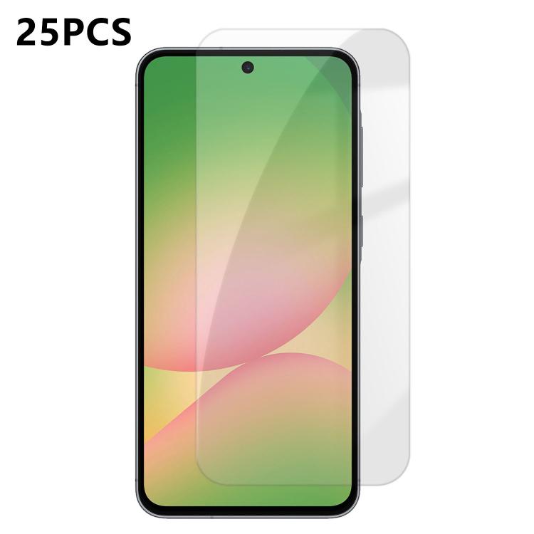 For Samsung Galaxy A56 5G 25pcs High-Aluminum Semi-Screen Anti-Fingerprint HD Tempered Glass Film