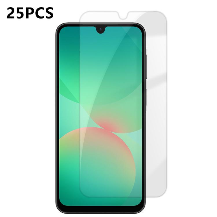 For Samsung Galaxy A26 5G 25pcs High-Aluminum Semi-Screen Anti-Fingerprint HD Tempered Glass Film