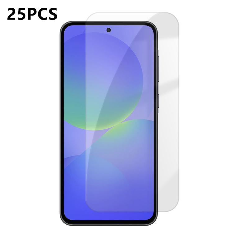 For Samsung Galaxy A36 5G 25pcs High-Aluminum Semi-Screen Anti-Fingerprint HD Tempered Glass Film