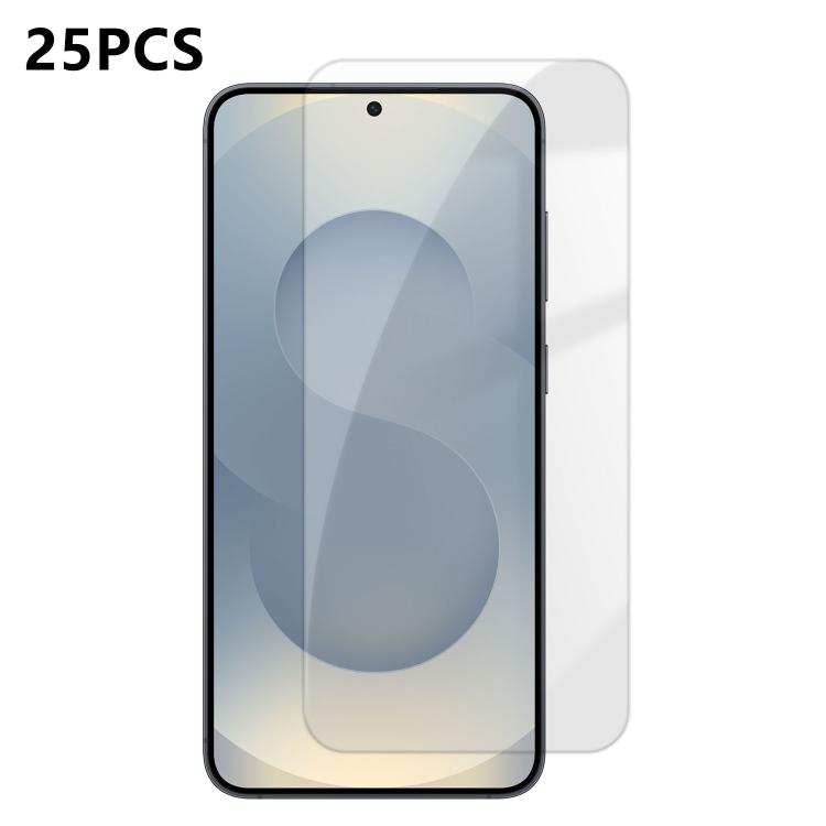 For Samsung Galaxy S25 5G 25pcs High-Aluminum Semi-Screen Anti-Fingerprint HD Tempered Glass Film