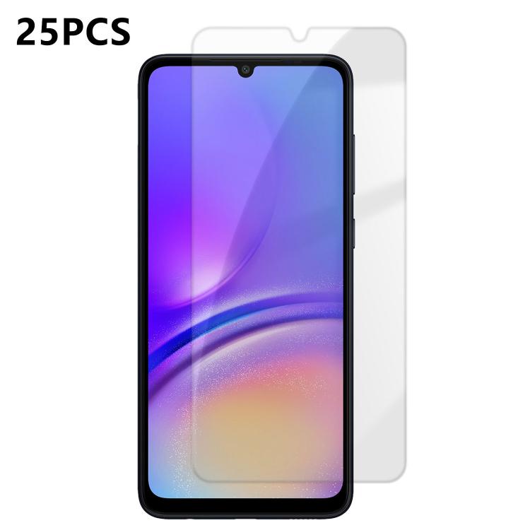 For Samsung Galaxy A05 25pcs High-Aluminum Semi-Screen Anti-Fingerprint HD Tempered Glass Film