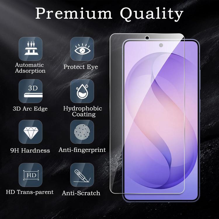 For Samsung Galaxy A17 5G 25pcs High-Aluminum Semi-Screen Anti-Fingerprint HD Tempered Glass Film