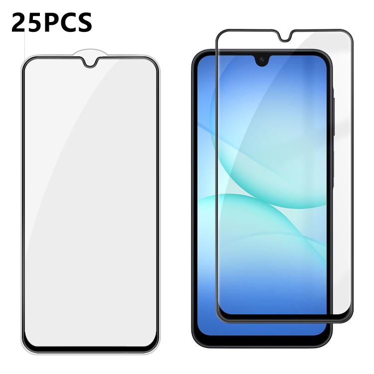 For Galaxy A17 5G 25pcs High-Aluminum Full-Coverage Anti-Fingerprint Screen-Printed HD Tempered Glass Film
