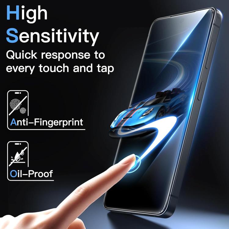 For Galaxy A25 5G 25pcs High-Aluminum Full-Coverage Anti-Fingerprint Screen-Printed HD Tempered Glass Film