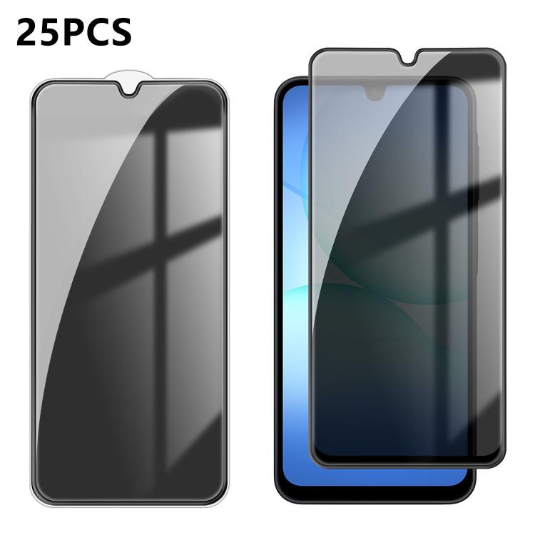 For Galaxy A17 5G 25pcs High-Aluminum Full-Coverage Anti-Fingerprint Screen-Printed Privacy Tempered Glass Film