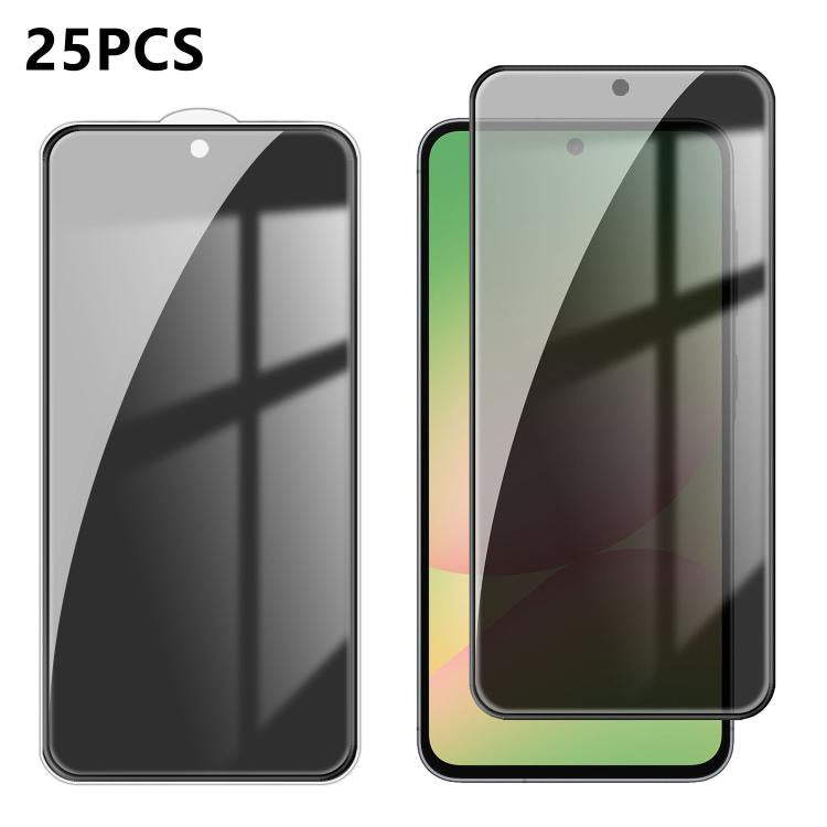 For Galaxy A56 5G 25pcs High-Aluminum Full-Coverage Anti-Fingerprint Screen-Printed Privacy Tempered Glass Film