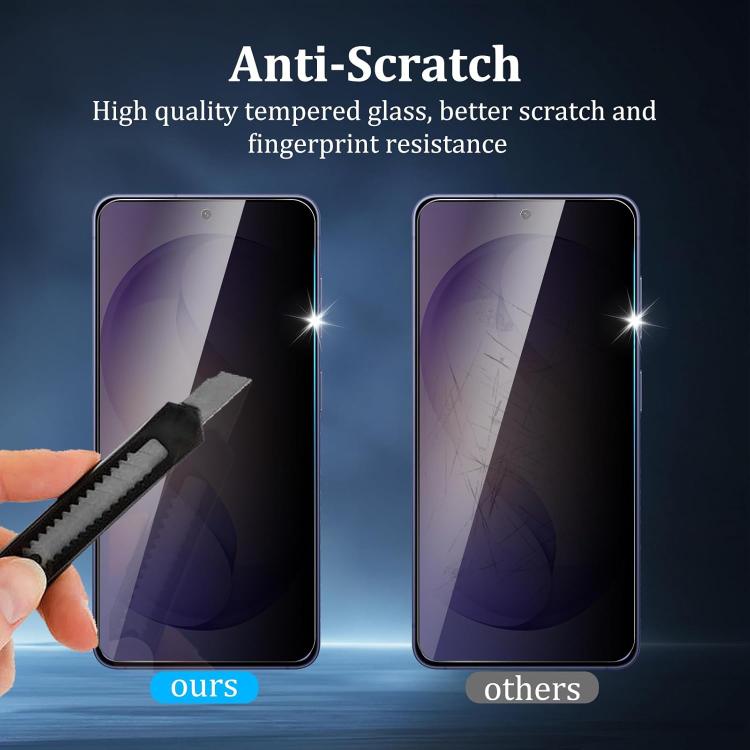 For Galaxy A07 25pcs High-Aluminum Full-Coverage Anti-Fingerprint Screen-Printed Privacy Tempered Glass Film