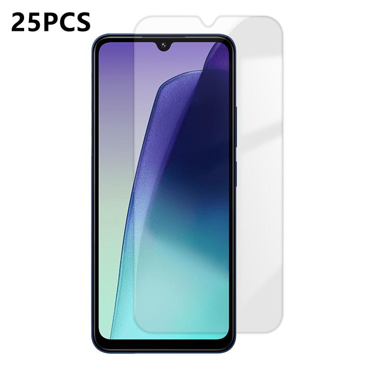 For Redmi 14C 25pcs High-Aluminum Semi-Screen Anti-Fingerprint HD Tempered Glass Film