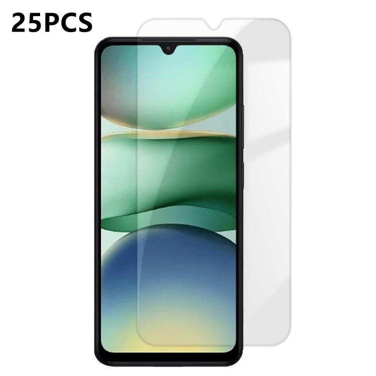 For Redmi A5 4G 171.7mm 25pcs High-Aluminum Semi-Screen Anti-Fingerprint HD Tempered Glass Film