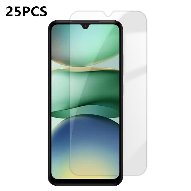 For Redmi A7 Pro 171mm / Poco C85x 5G 25pcs High-Aluminum Semi-Screen Anti-Fingerprint HD Tempered Glass Film