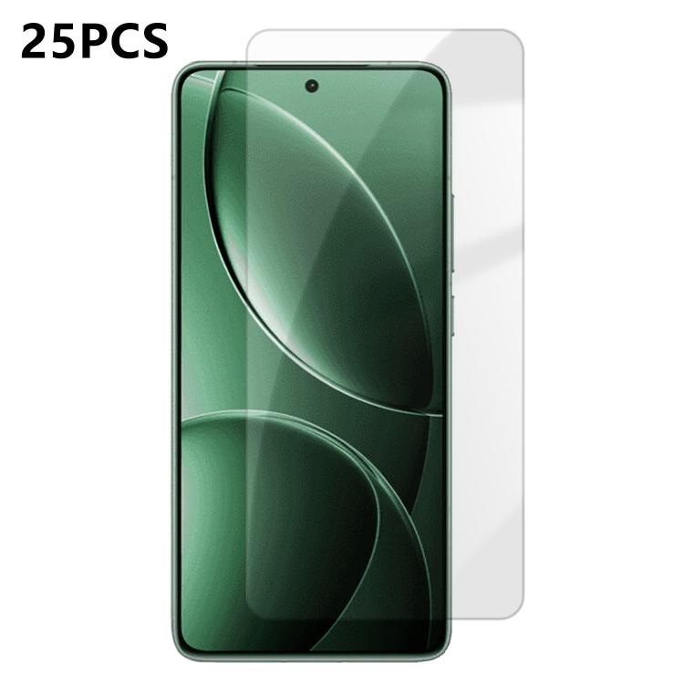 For Redmi K80 Pro 25pcs High-Aluminum Semi-Screen Anti-Fingerprint HD Tempered Glass Film