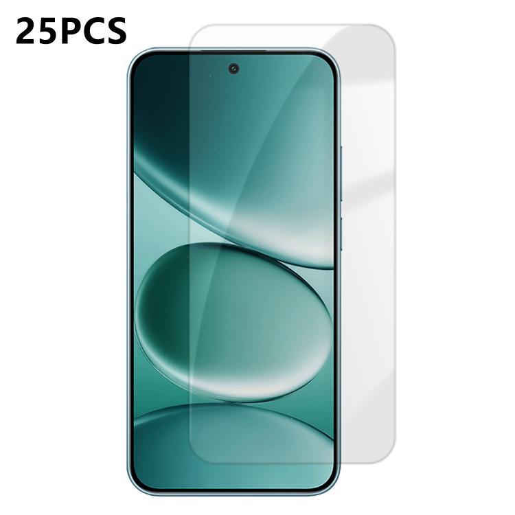 For Redmi Note 15 Pro 5G Global 163.6mm 25pcs High-Aluminum Semi-Screen Anti-Fingerprint HD Tempered Glass Film