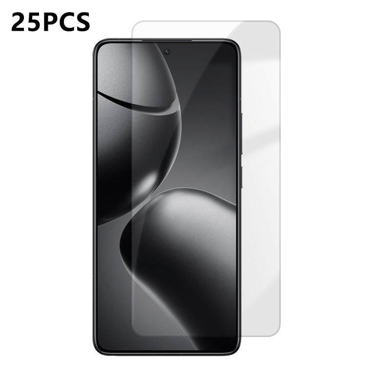 For Xiaomi 14T 25pcs High-Aluminum Semi-Screen Anti-Fingerprint HD Tempered Glass Film