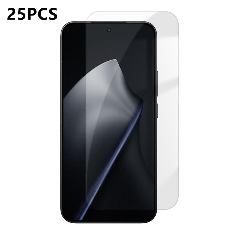 For Xiaomi 15T Pro 25pcs High-Aluminum Semi-Screen Anti-Fingerprint HD Tempered Glass Film