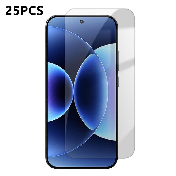 For Xiaomi 17 Pro Max 25pcs High-Aluminum Semi-Screen Anti-Fingerprint HD Tempered Glass Film