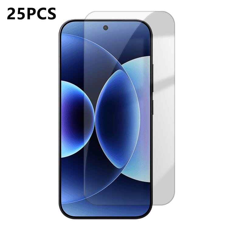 For Xiaomi 17 Pro 25pcs High-Aluminum Semi-Screen Anti-Fingerprint HD Tempered Glass Film