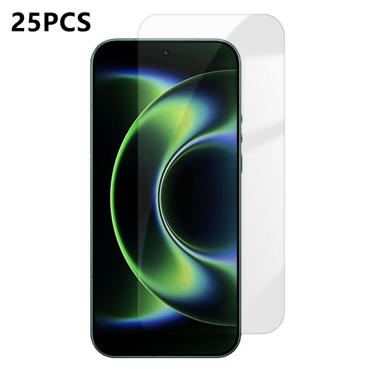 For Xiaomi 17 Ultra 25pcs High-Aluminum Semi-Screen Anti-Fingerprint HD Tempered Glass Film