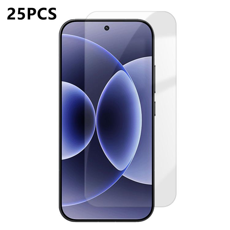 For Xiaomi 17 25pcs High-Aluminum Semi-Screen Anti-Fingerprint HD Tempered Glass Film