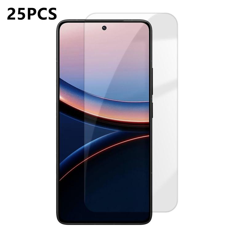 For Xiaomi Poco F7 Ultra 25pcs High-Aluminum Semi-Screen Anti-Fingerprint HD Tempered Glass Film