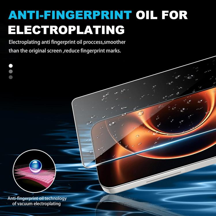 For Xiaomi 14 25pcs High-Aluminum Semi-Screen Anti-Fingerprint HD Tempered Glass Film
