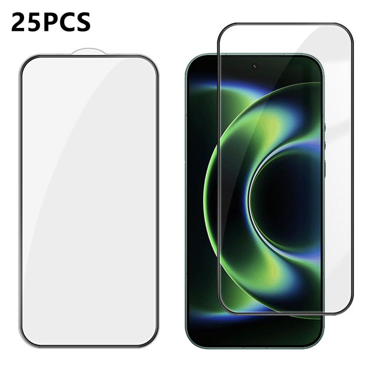 For Xiaomi 17 Ultra 25pcs High-Aluminum Full-Coverage Anti-Fingerprint Screen-Printed HD Tempered Glass Film