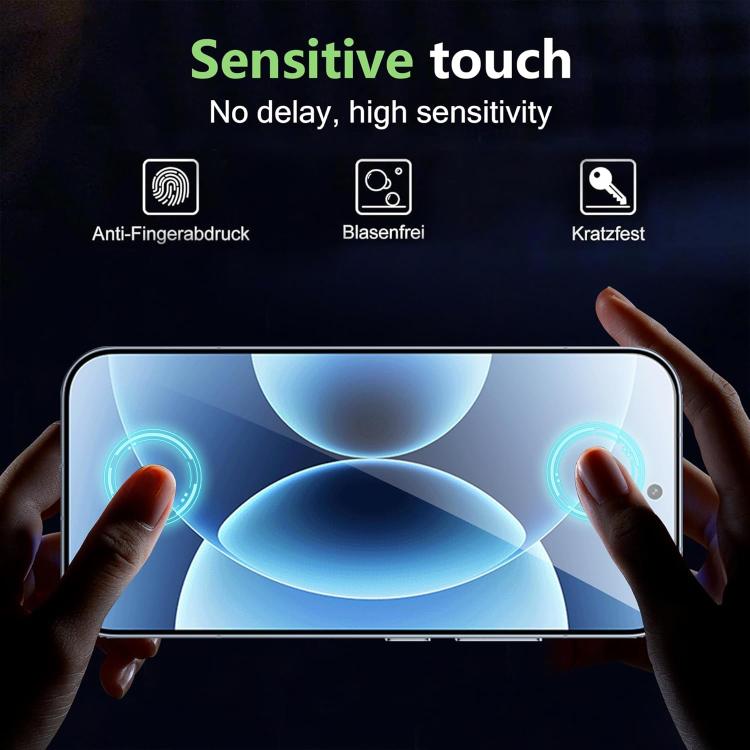For Redmi Note 14 25pcs High-Aluminum Full-Coverage Anti-Fingerprint Screen-Printed HD Tempered Glass Film