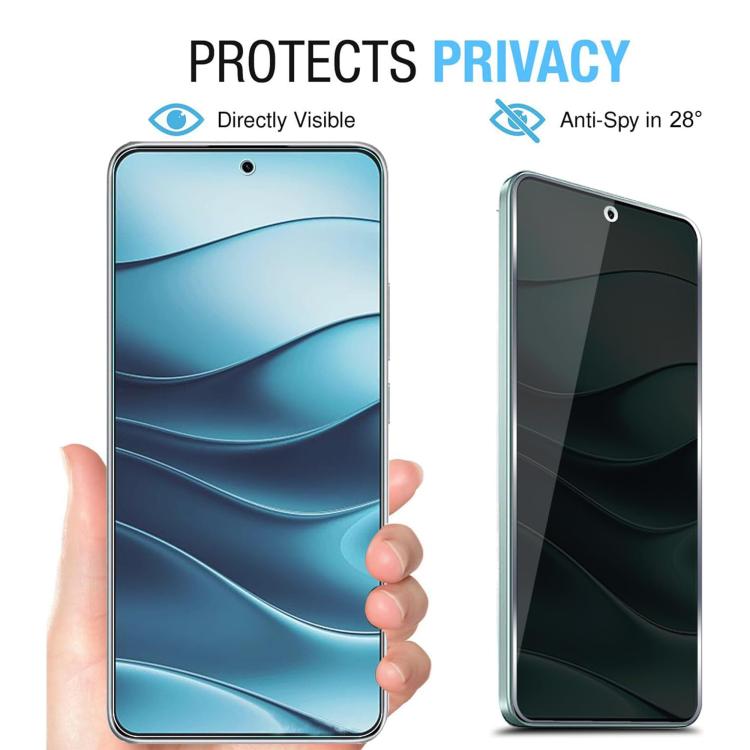For Xiaomi 15 25pcs High-Aluminum Full-Coverage Anti-Fingerprint Screen-Printed Privacy Tempered Glass Film