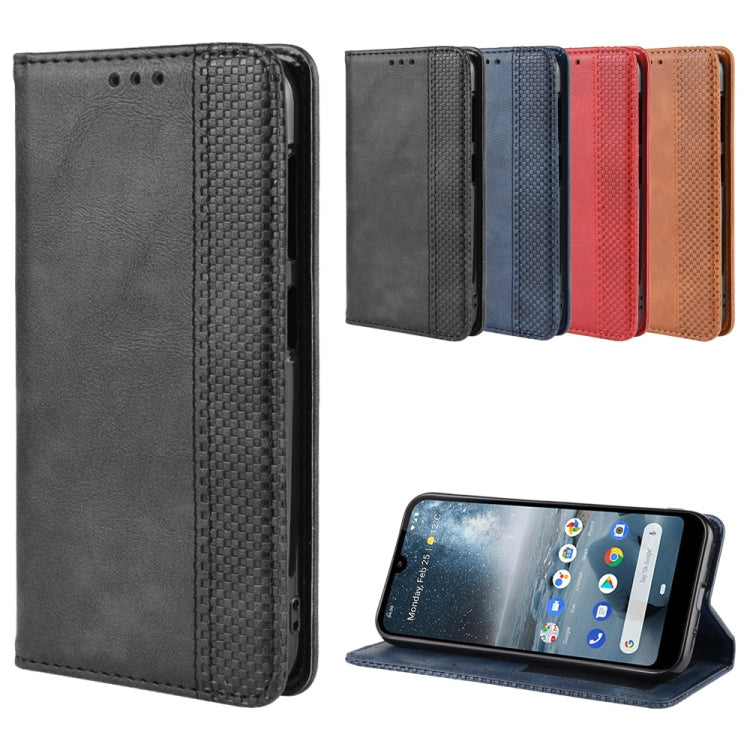 Magnetic Buckle Retro Crazy Horse Texture Horizontal Flip Leather Case for Nokia 4.2, with Holder & Card Slots & Photo Frame