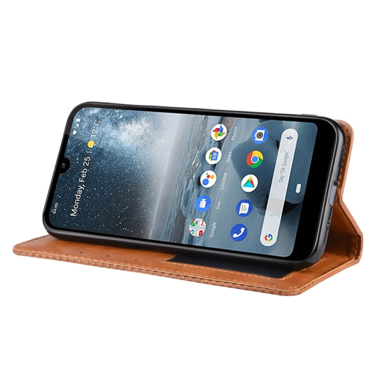 Magnetic Buckle Retro Crazy Horse Texture Horizontal Flip Leather Case for Nokia 4.2, with Holder & Card Slots & Photo Frame