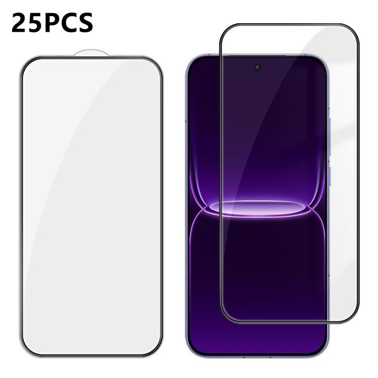 For Realme Neo8 5G 25pcs High-Aluminum Full-Coverage Anti-Fingerprint Screen-Printed HD Tempered Glass Film
