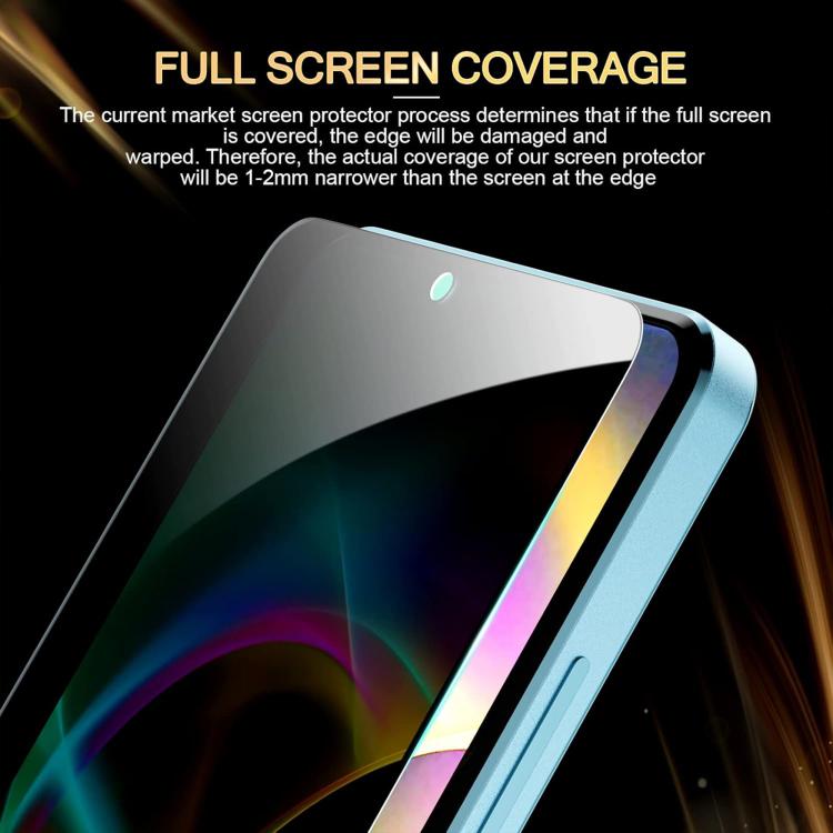 For Realme Neo8 5G 25pcs High-Aluminum Full-Coverage Anti-Fingerprint Screen-Printed Privacy Tempered Glass Film
