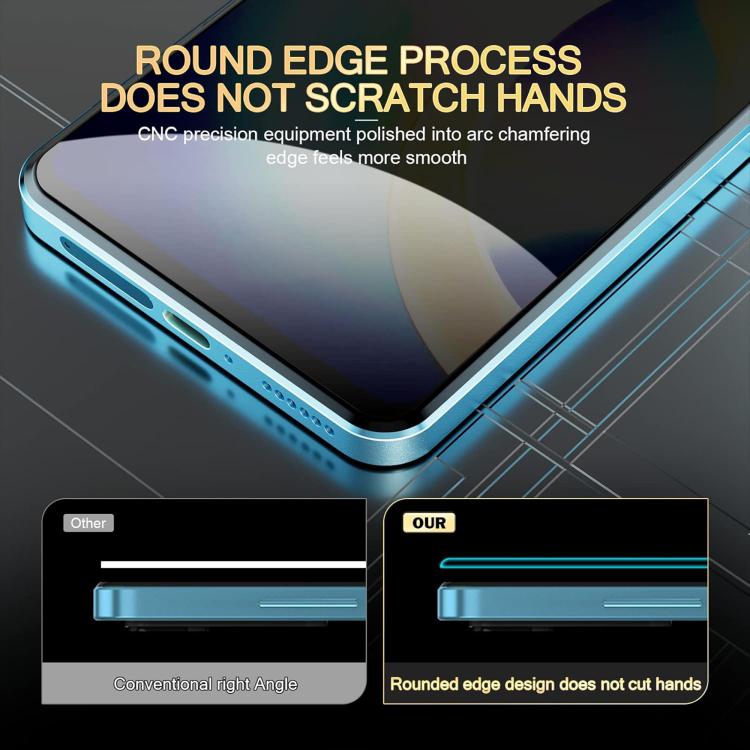 For Realme C100 4G 25pcs High-Aluminum Full-Coverage Anti-Fingerprint Screen-Printed Privacy Tempered Glass Film