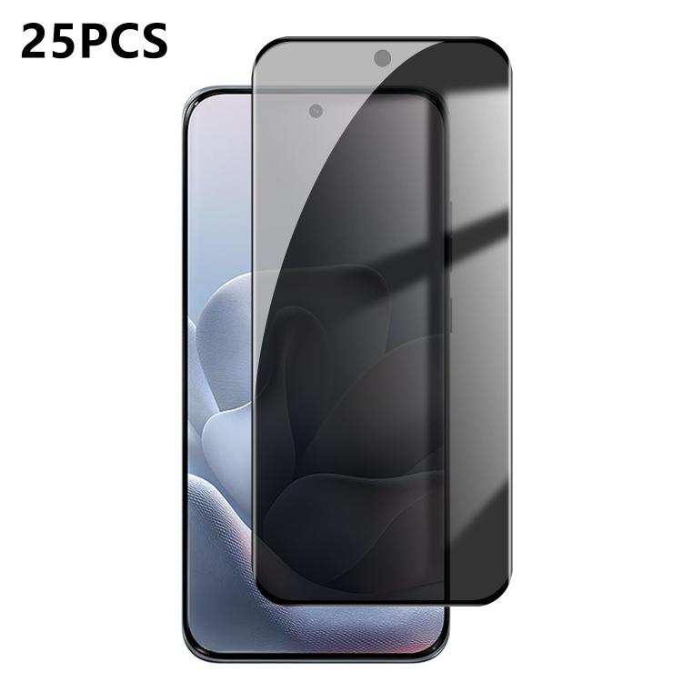 For Motorola Edge 70 Fusion 5G 25pcs High-Aluminum Full-Coverage Anti-Fingerprint Screen-Printed Privacy Curved Tempered Glass Film