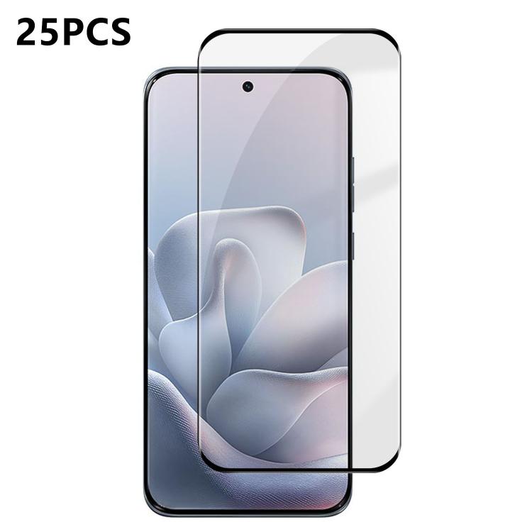 For Motorola Edge 70 Fusion 5G 25pcs High-Aluminum Full-Coverage Anti-Fingerprint Screen-Printed HD Curved Tempered Glass Film
