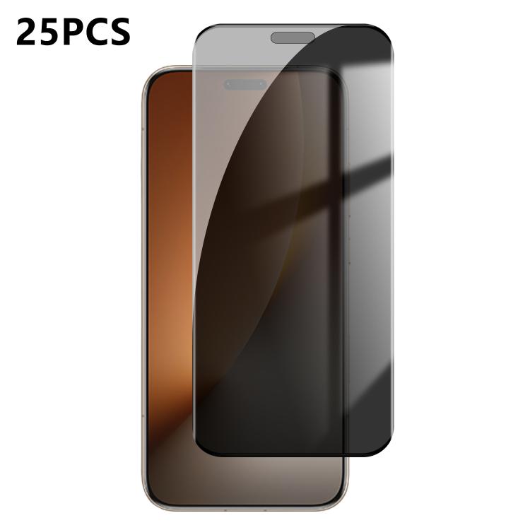 For Honor Magic8 Pro 25pcs High-Aluminum Full-Coverage Anti-Fingerprint Screen-Printed Privacy Curved Tempered Glass Film