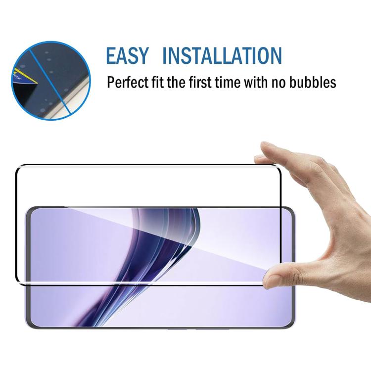 For Realme 15 5G 25pcs High-Aluminum Full-Coverage Anti-Fingerprint Screen-Printed HD Curved Tempered Glass Film