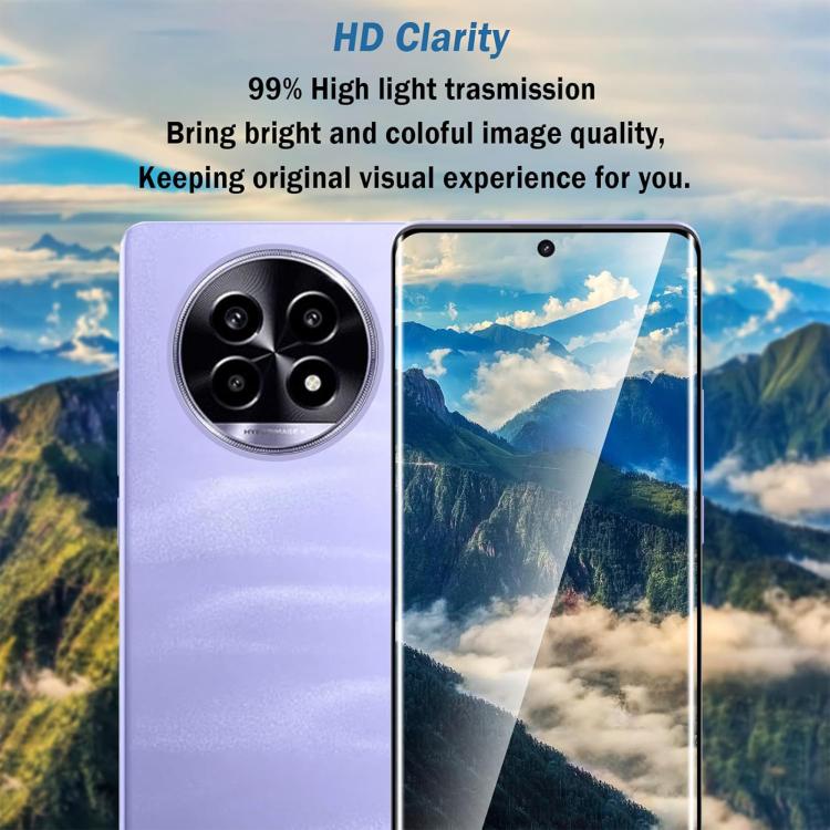 For Realme 15 Pro 5G 25pcs High-Aluminum Full-Coverage Anti-Fingerprint Screen-Printed HD Curved Tempered Glass Film