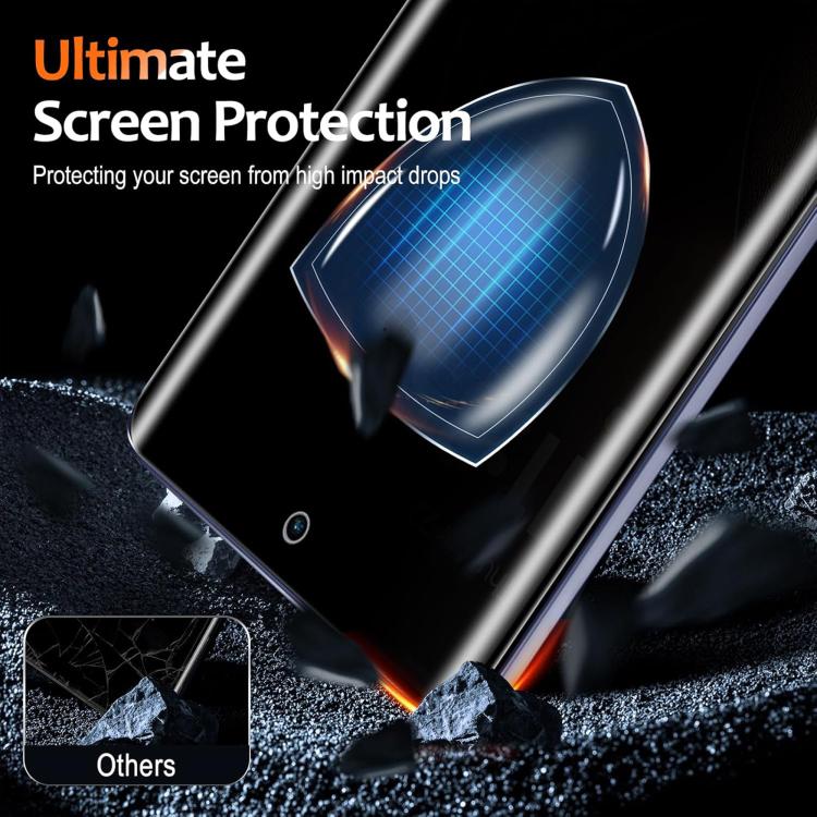 For Redmi Note 14 Pro 25pcs High-Aluminum Full-Coverage Anti-Fingerprint Screen-Printed Privacy Curved Tempered Glass Film