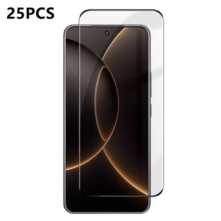 For Xiaomi 15S Pro 25pcs High-Aluminum Full-Coverage Anti-Fingerprint Screen-Printed HD Curved Tempered Glass Film