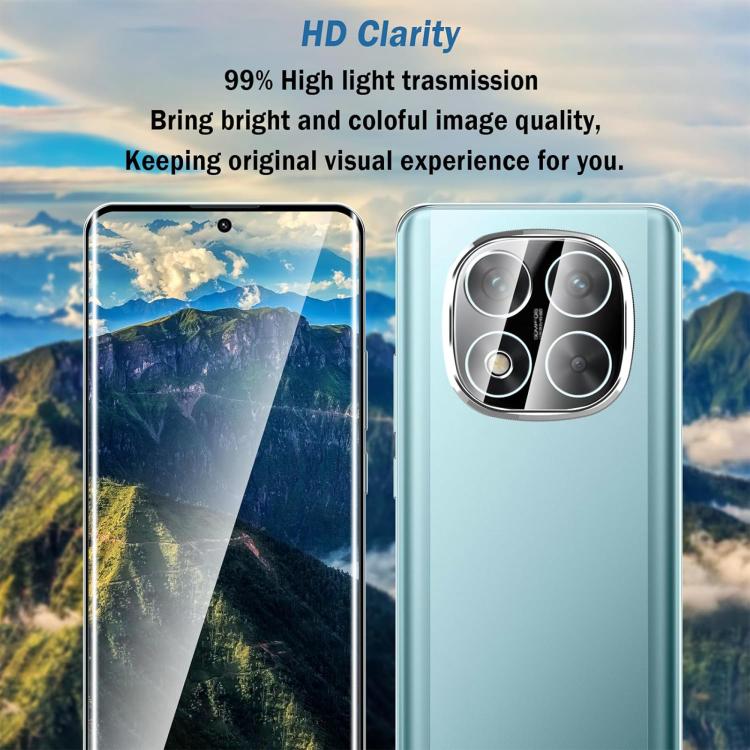 For Redmi Note 15 Pro+ Global 163.3mm 25pcs High-Aluminum Full-Coverage Anti-Fingerprint Screen-Printed HD Curved Tempered Glass Film