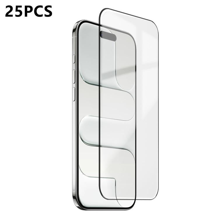 For iPhone Air 25pcs Ultra-thin Ultrasonic HD Screen-Printed High-Alumina Full Glue Tempered Glass Film