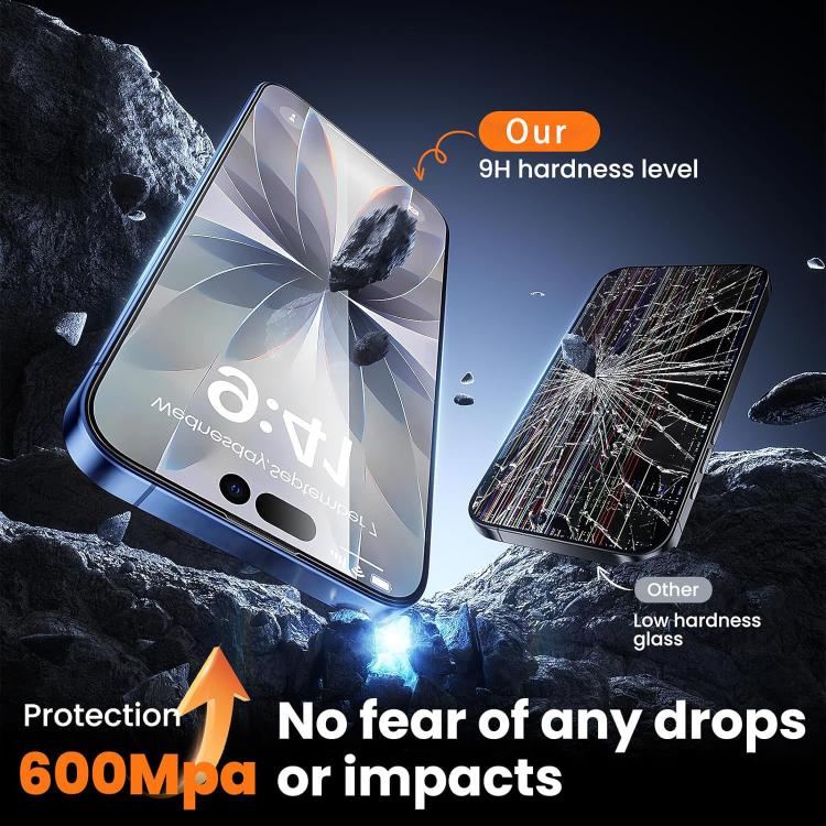 For iPhone 16 Plus 25pcs Ultra-thin Ultrasonic HD Screen-Printed High-Alumina Full Glue Tempered Glass Film