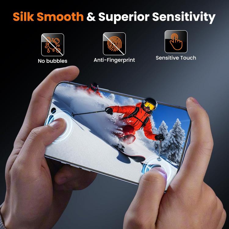For iPhone 15 Pro Max 25pcs Ultra-thin Ultrasonic HD Screen-Printed High-Alumina Full Glue Tempered Glass Film