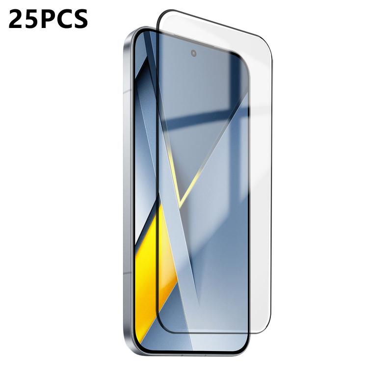 For Xiaomi Poco F8 Ultra 25pcs Ultra-thin Ultrasonic HD Screen-Printed High-Alumina Full Glue Tempered Glass Film