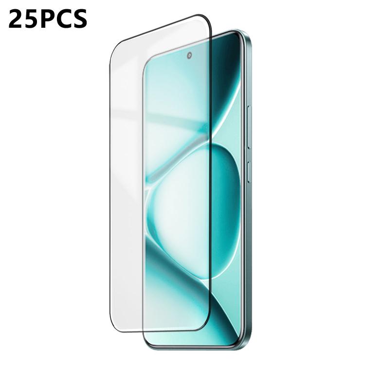 For Redmi Note 15 Pro 4G Global 163.2mm 25pcs Ultra-thin Ultrasonic HD Screen-Printed High-Alumina Full Glue Tempered Glass Film